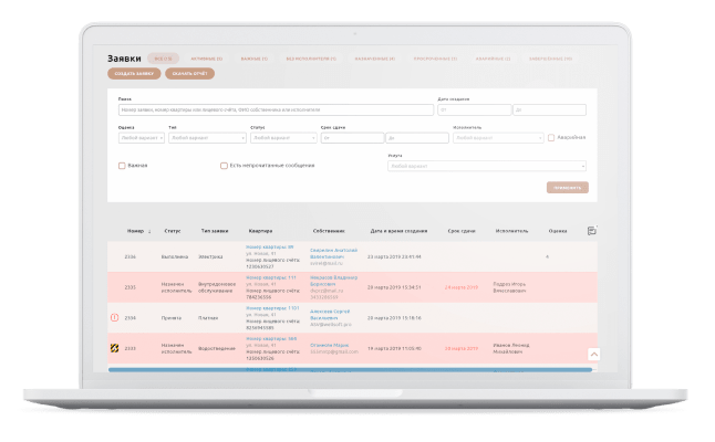 Dispatcher and Property Management Employee Dashboard